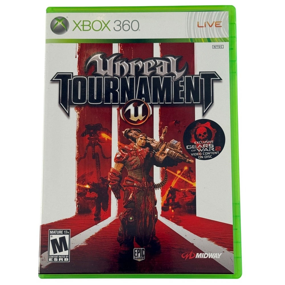 Midway Unreal Tournament 3 Video Game Gears of War 2 Content Xbox 360 2008 NTSC